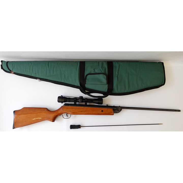 CASED PELLET GUN WITH TELESCOPIC SIGHT