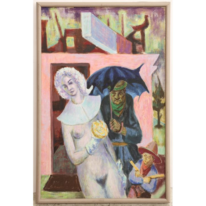 Jack McLarty ''The Bride'' 1948 Oil on Canvas Framed 31''x20''