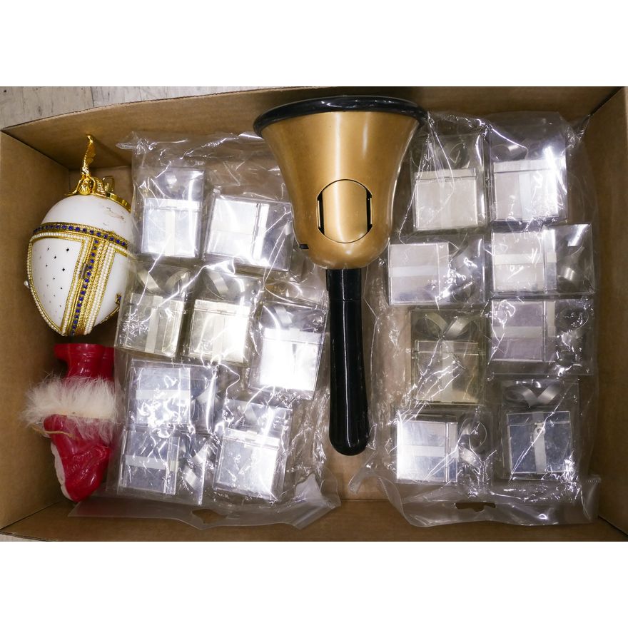 Box Xmas Items- Present Ring Boxes Etc