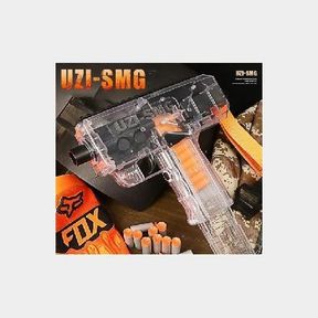 AUTOMATIC TOY UZI FOAM GUN - SMG AUTO SUBMACHINE GUN - 51230/11528