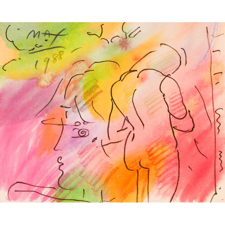 Peter Max Untitled 1988 Mixed Media on Paper