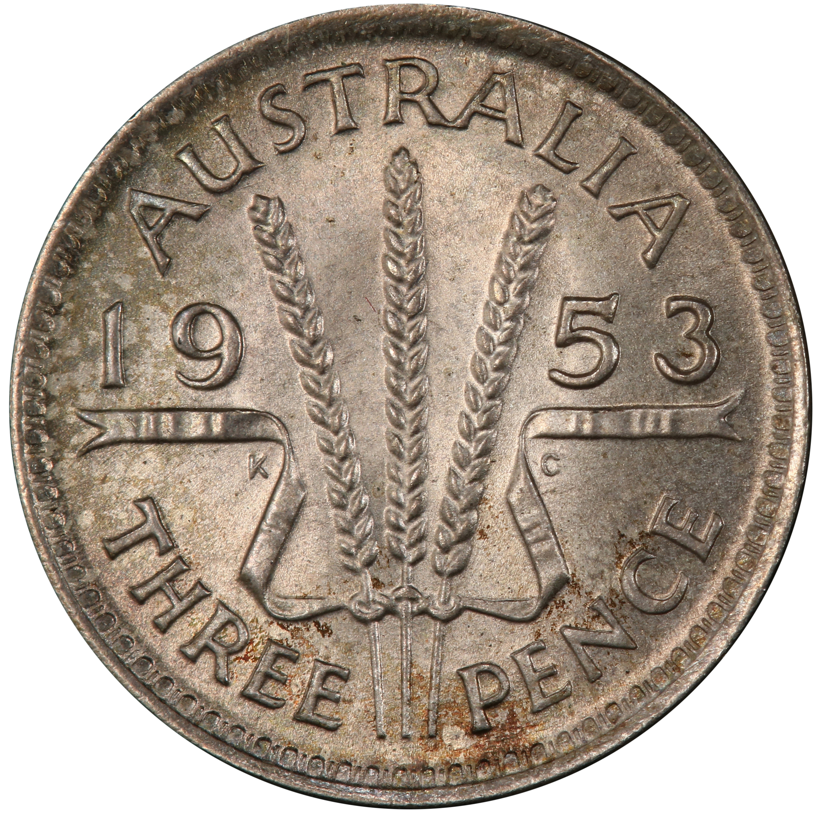 Elizabeth II, Threepence, 1953, MS 66