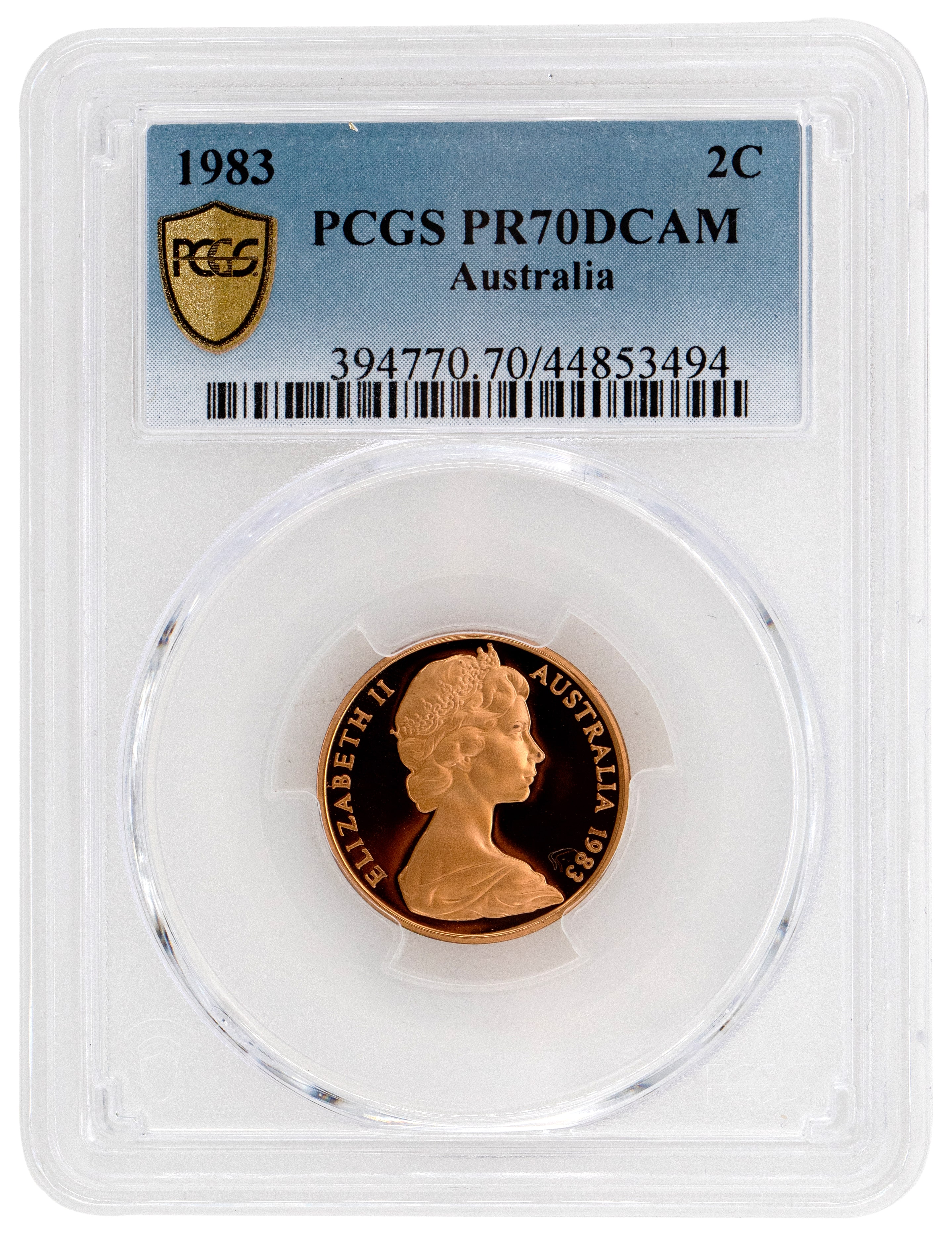 1983 Australia Two Cent, 2c PCGS - PR70DCAM POP 20/0 -494