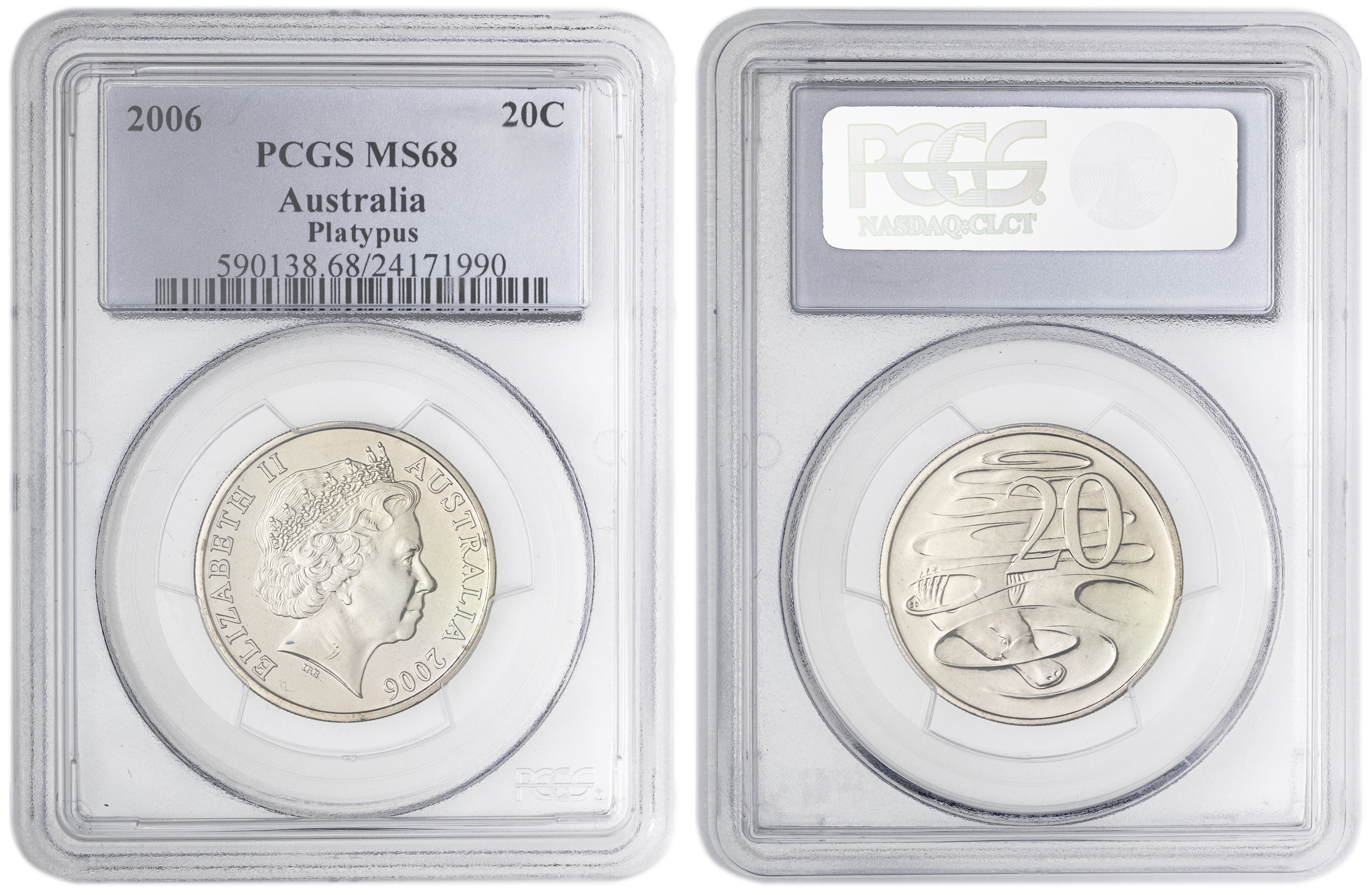 , Twenty Cent, 2006, PCGS MS68