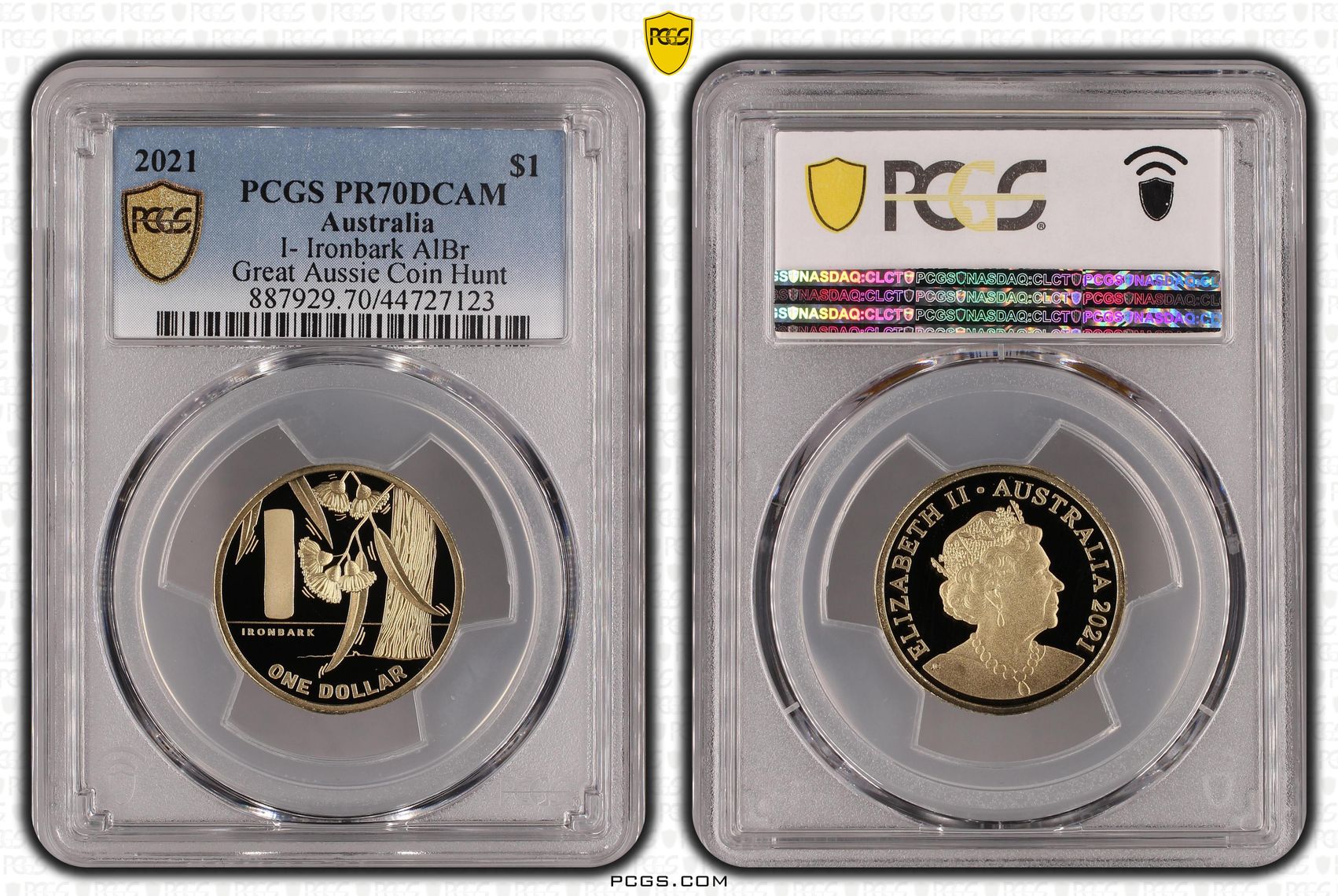 2021 Australia One Dollar, $1 I- Ironbark AlBr PCGS - PR70DCAM POP 16/0 -123