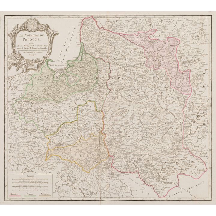Le Royaume de Pologne, divisé selon les Partages…