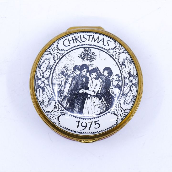 Halcyon Days Cartier Bilston & Battersea Christmas 1975 Enameled Box