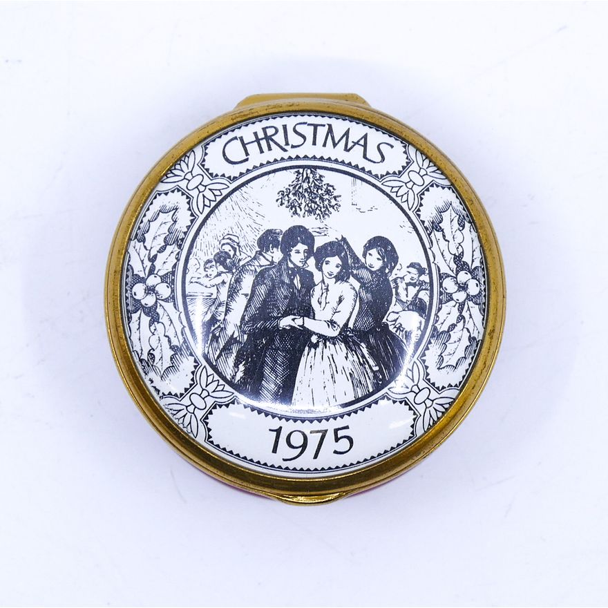 Halcyon Days Cartier Bilston & Battersea Christmas 1975 Enameled Box