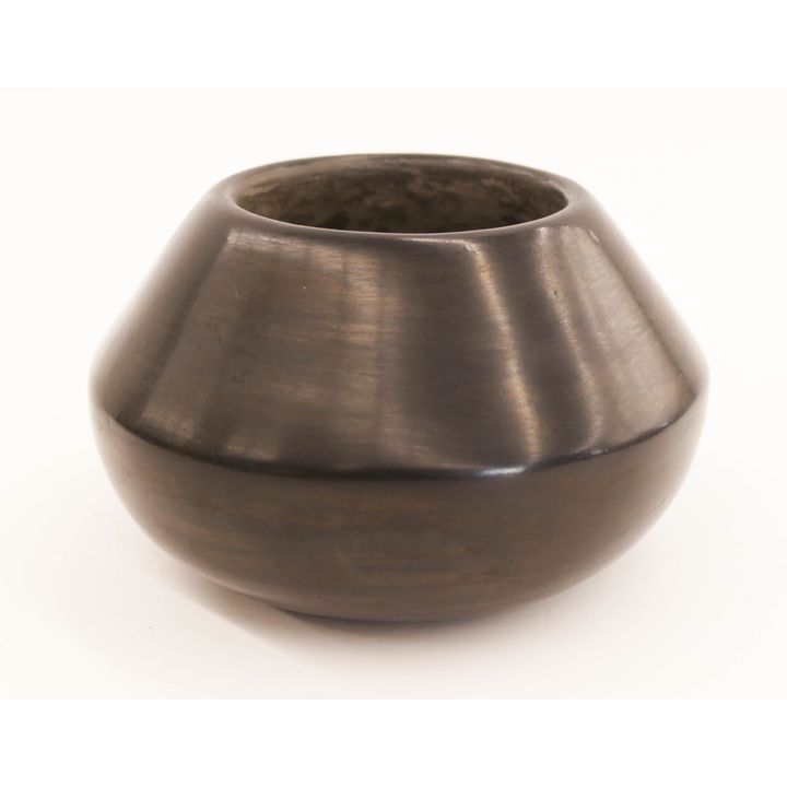 Maria Blackware Small Jar- professionally restored- 2.5x4''