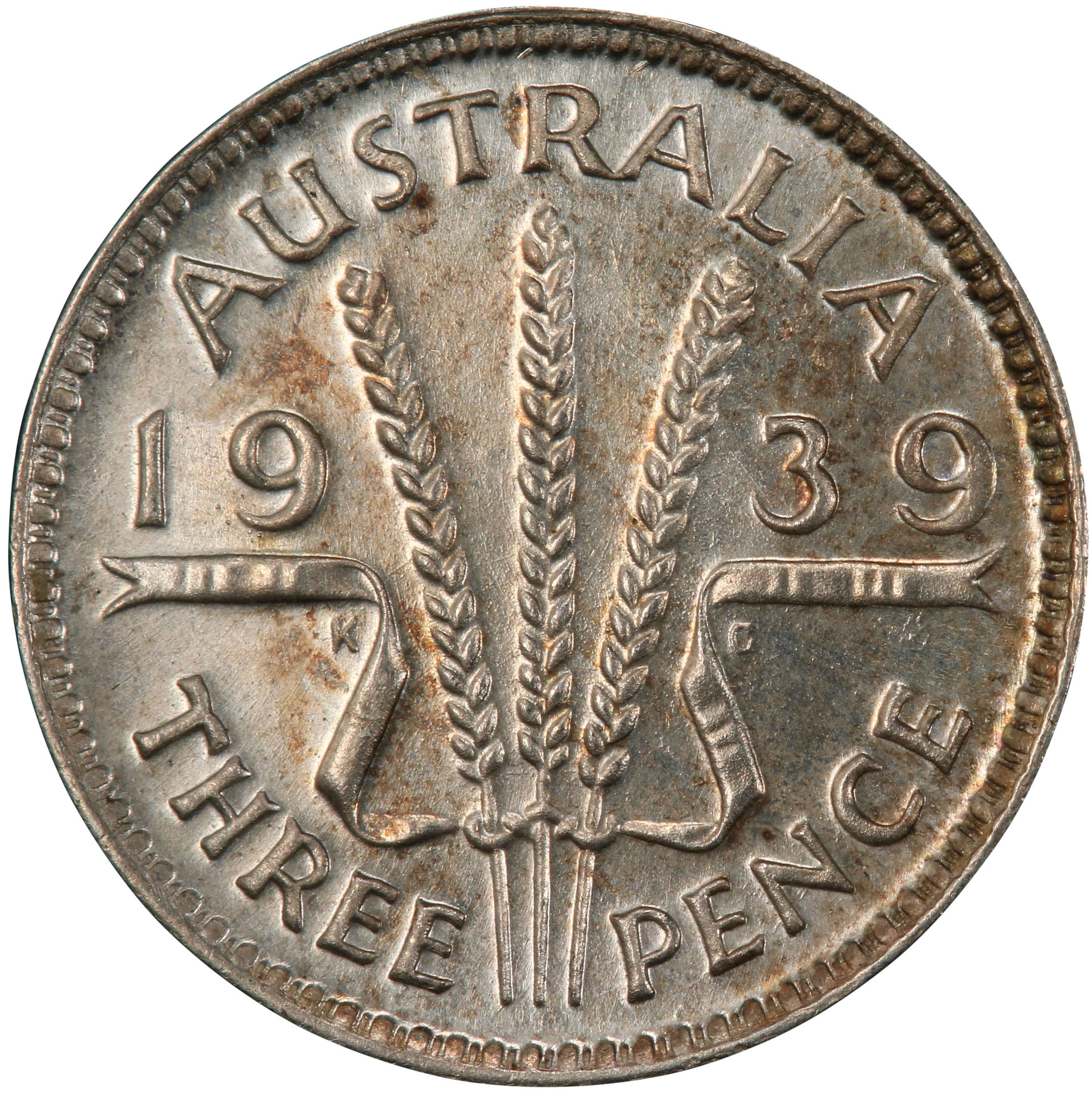 George VI, Threepence, 1939, MS 66