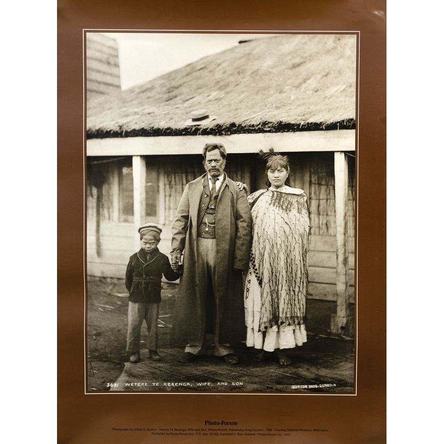 Alfred H. Burton 'Wetere Te Rerenga, wife, and son'