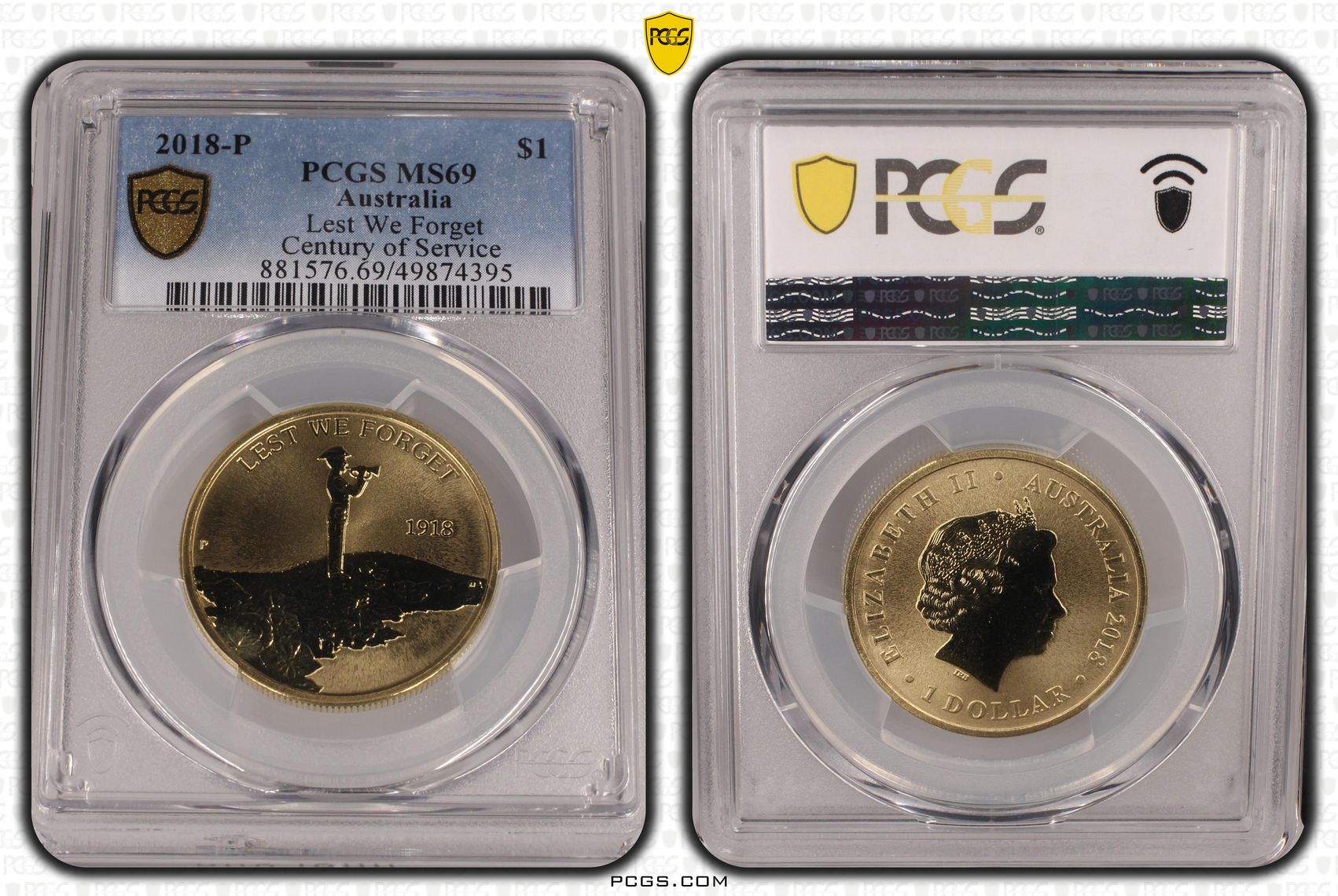 Lest We Forget POP 1/0, One Dollar, 2018-P, PCGS MS69