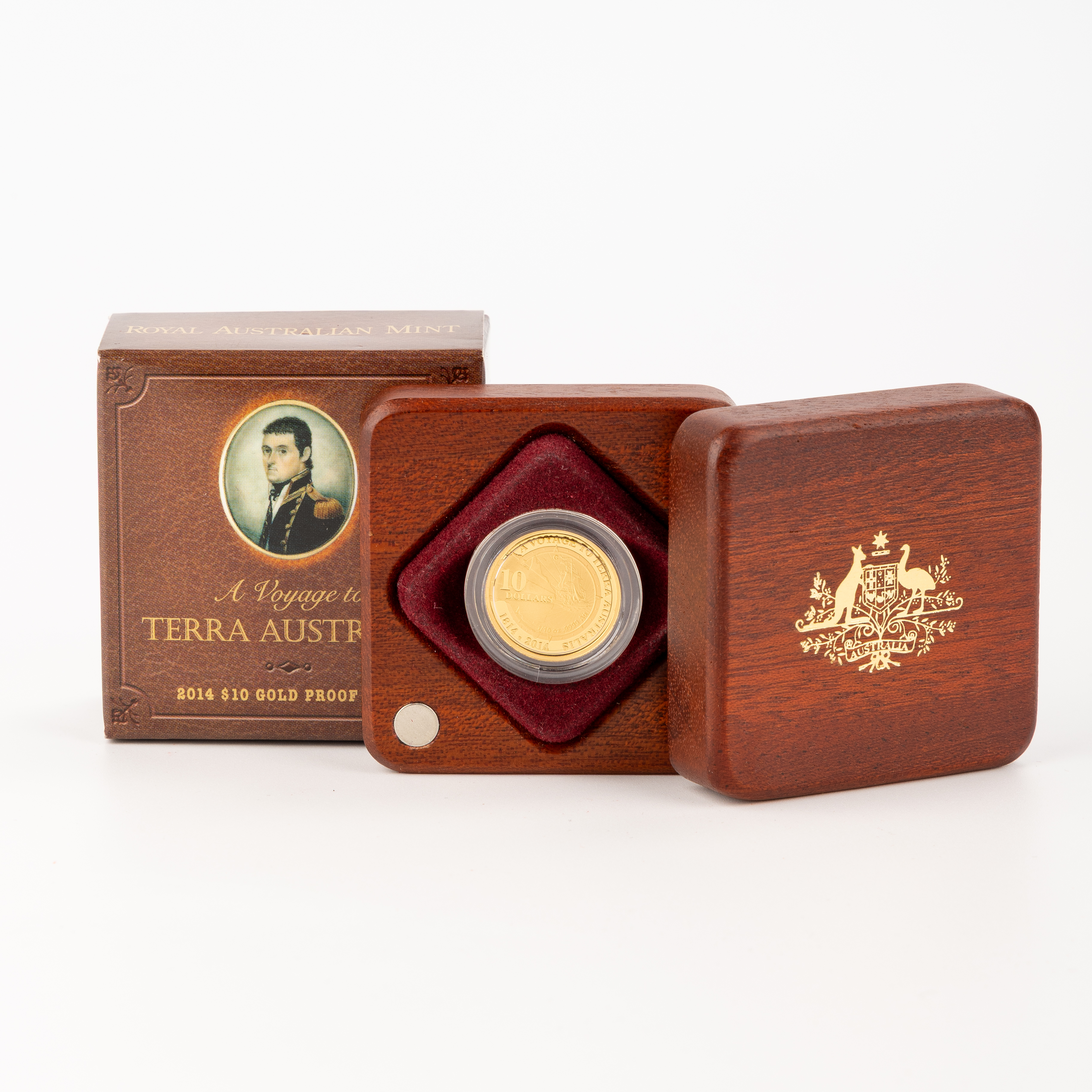 A Voyage to Terra Australis 1/10oz Gold Proof, Ten Dollars, 2010
