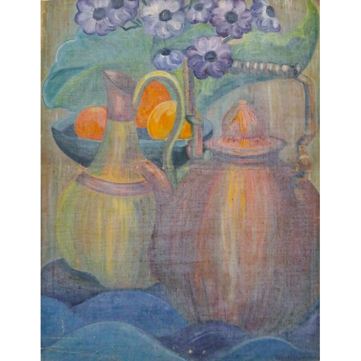 Rhoda Gantenbein ''Kettle Still Life'' Oil on Canvas 26''x20''