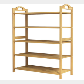 5-TIER/4-TIER BAMBOO SHOE RACK/ SHOE STORAGE ORGANIZER - BROWN - 85.0 CM -