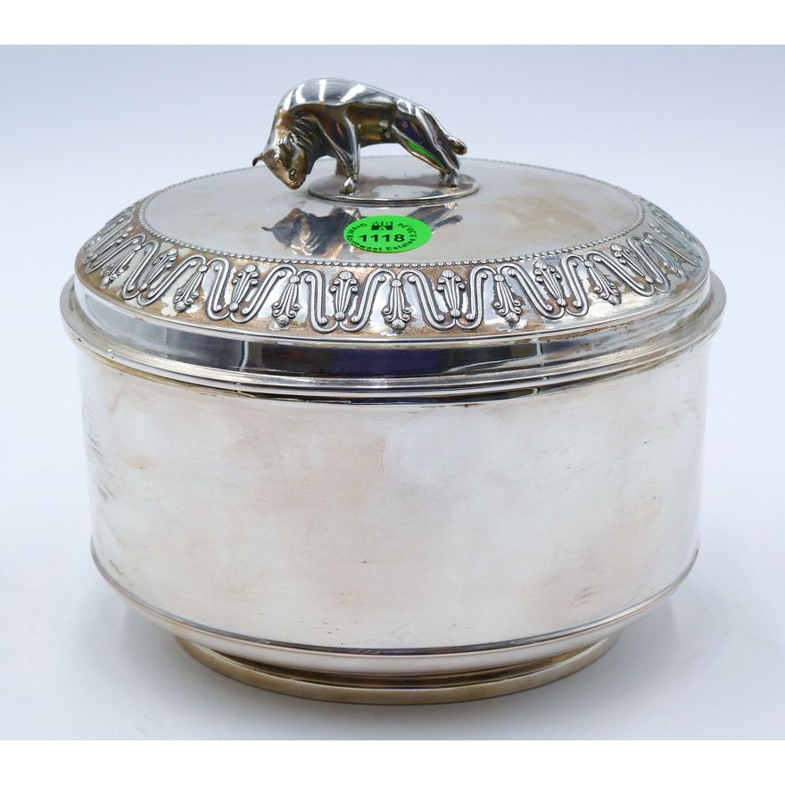 J. Tostrup Norwegian 830 Silver Presentation Box 5''x6.5''