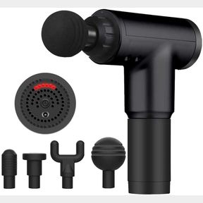 Deep Tissue Massage Gun with 4 Changeable Heads Black/Silver |