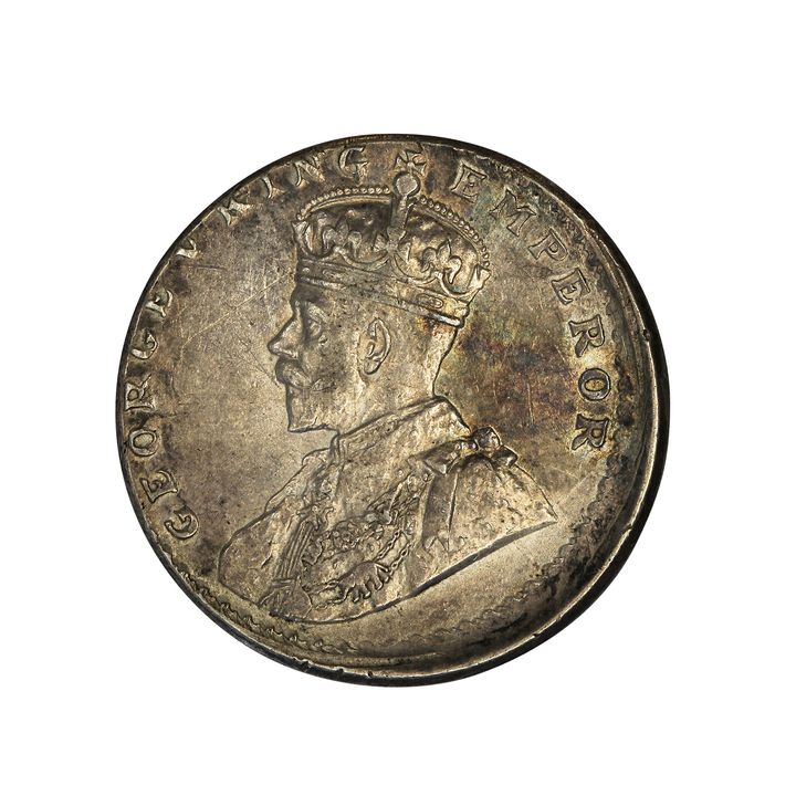 British India, George V, Rupee, VF