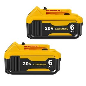 2 PACK REPLACEMENT FOR DEWALT 20-VOLT MAX XR 6.0AH LITHIUM ION BATTERY-2PACK DCB200