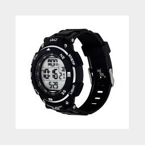Q Q Digital Mens Watch - Black Strap - Bar 4966006941586 - 51746/1285