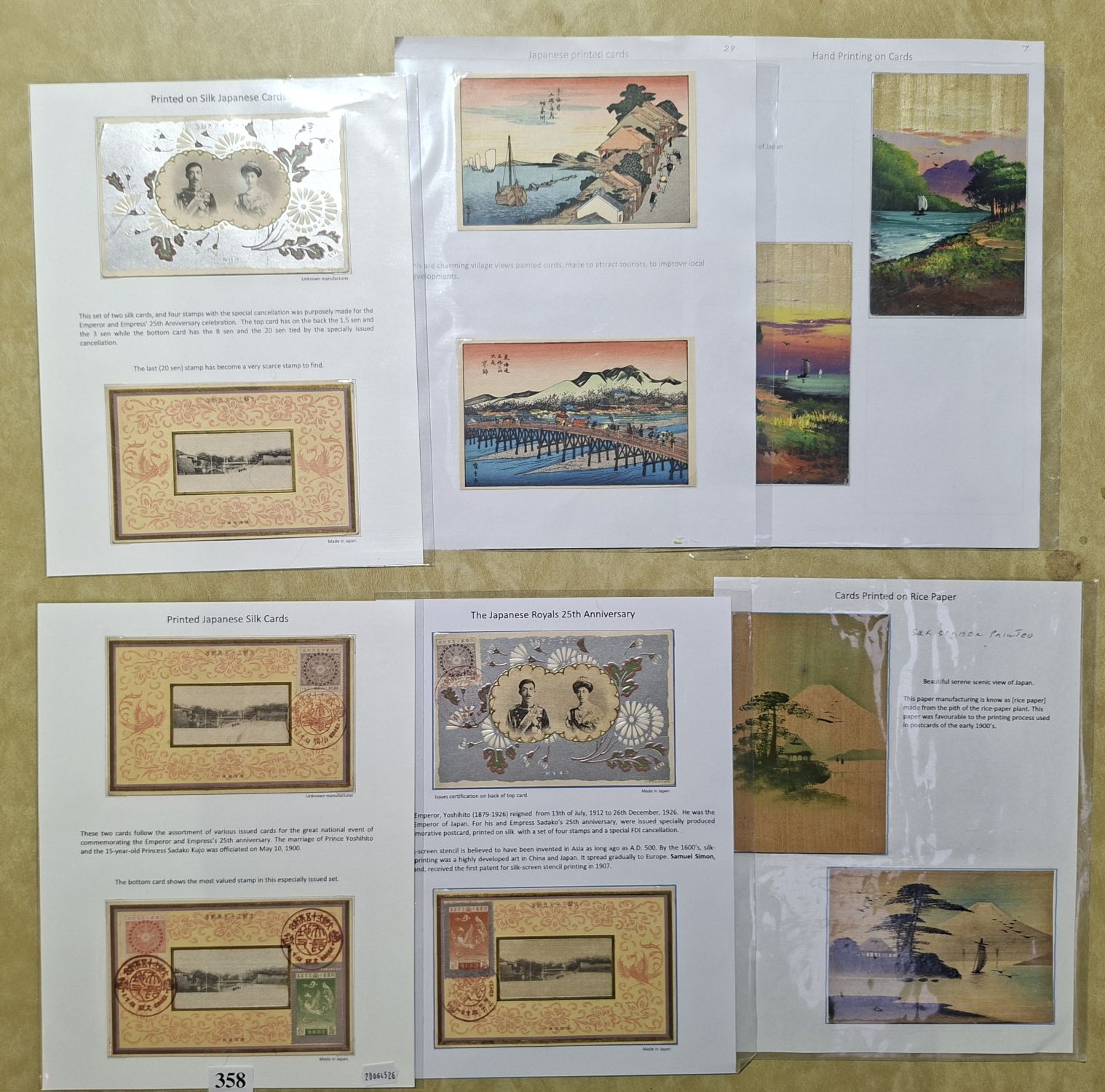 Japanese Silk Postcards