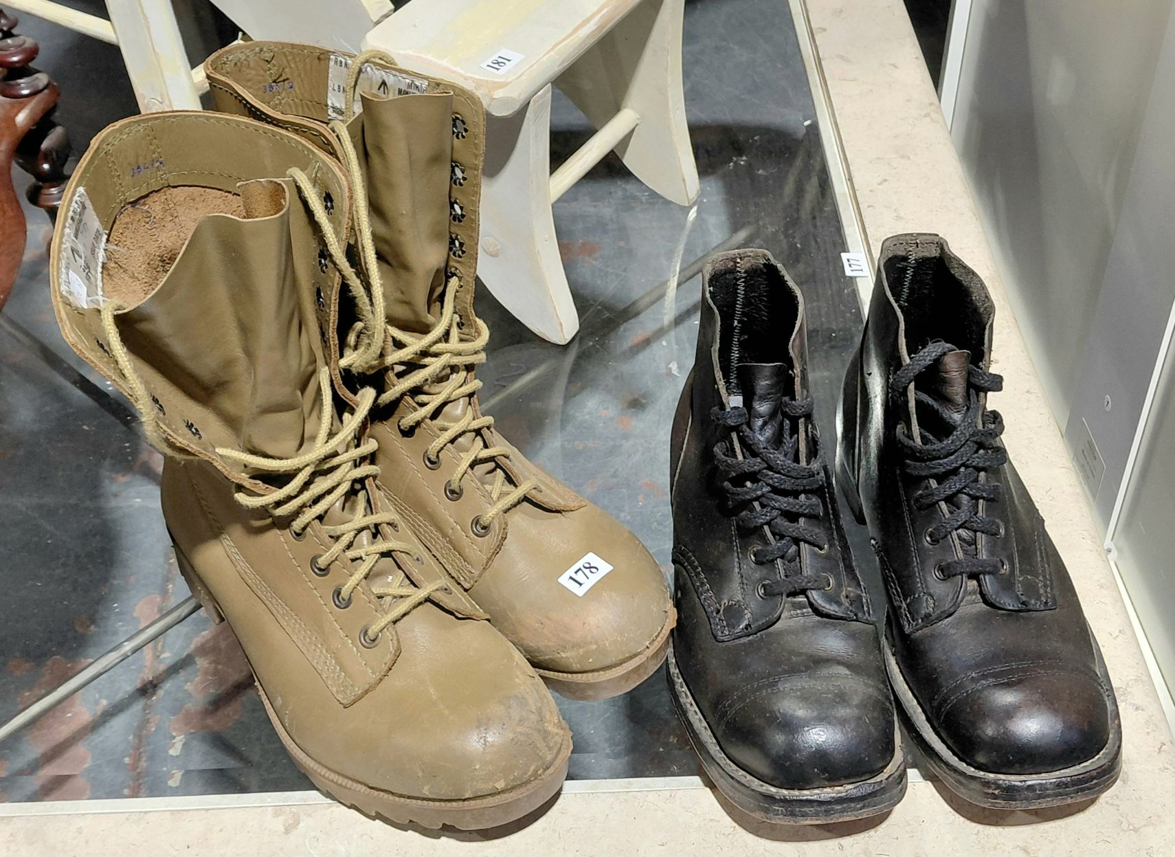 178 · TWO PAIRS OF ARMY BOOTS
