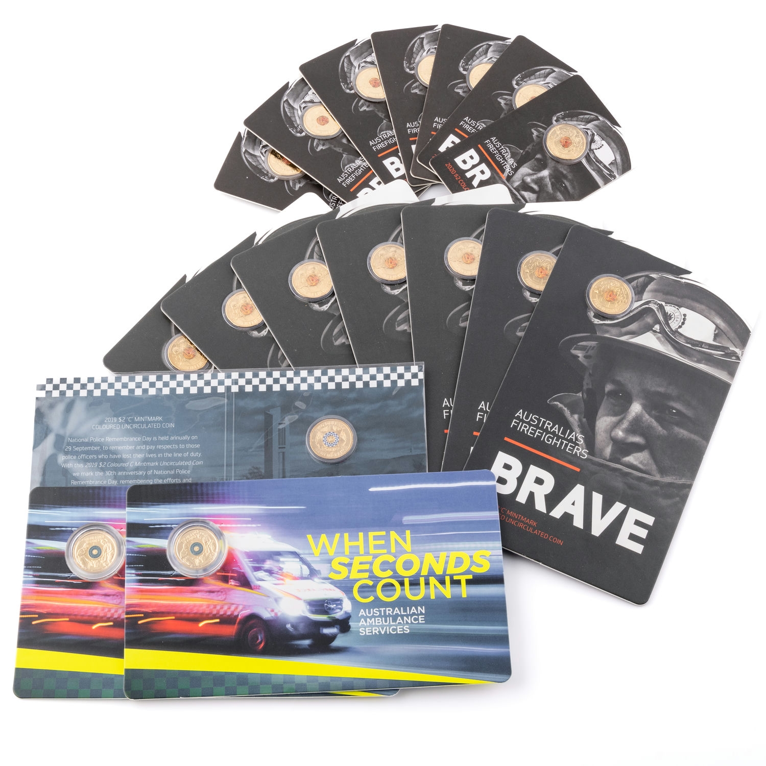 Elizabeth II, Australia's Firefighters - Brave, Two Dollars, 2020, UNC