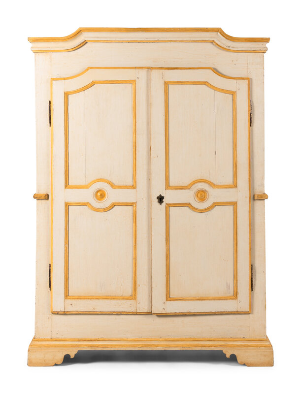 A Continental Style White-Painted Armoire
