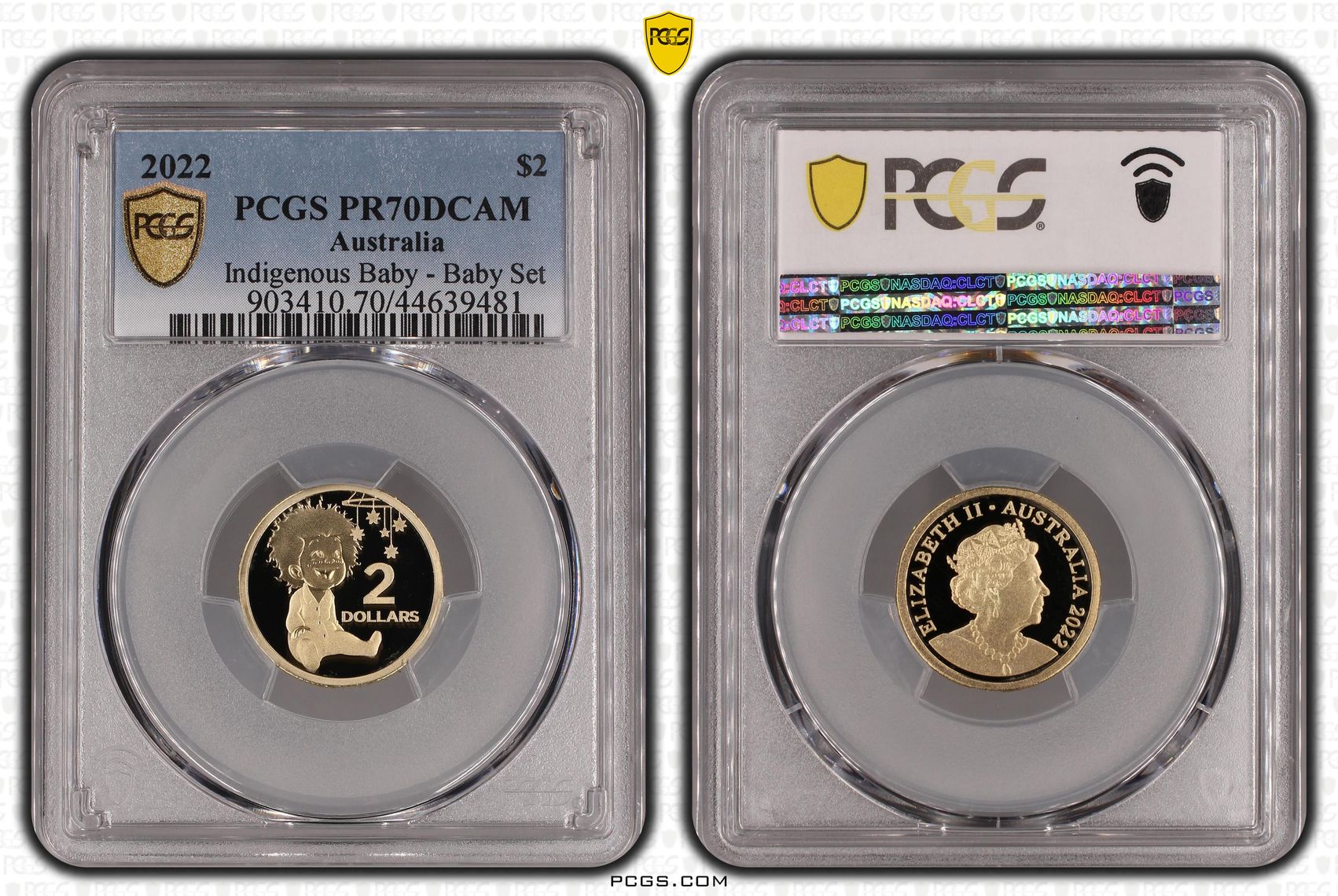 Elizabeth II, Indigenous Baby - Baby Set, Two Dollar, 2022, PCGS PR 70DCAM