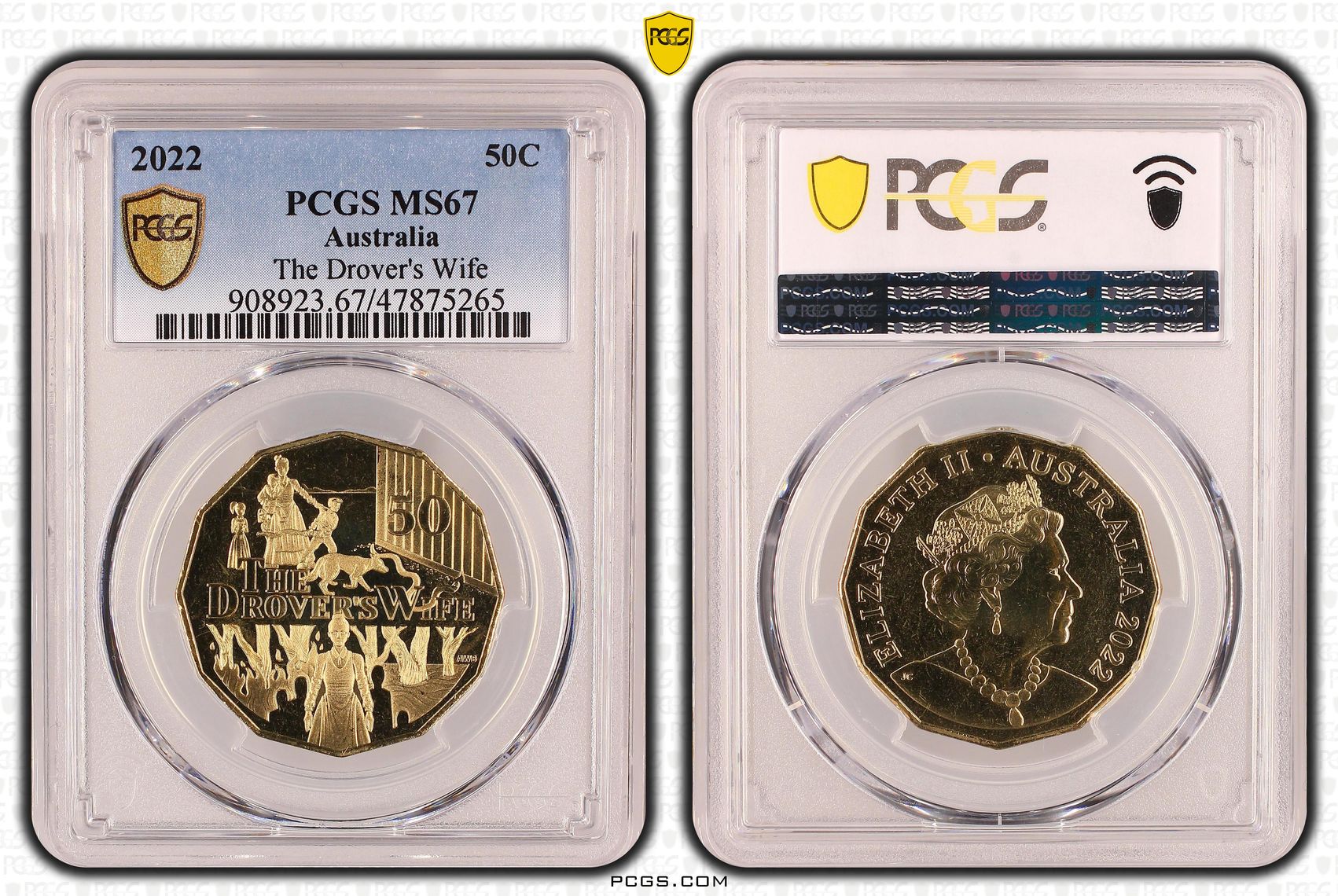The Drover's Wife , Fifty Cent, 2022, PCGS MS67