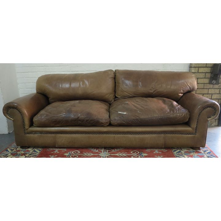 BAKOS BROS LEATHER SOFA,
