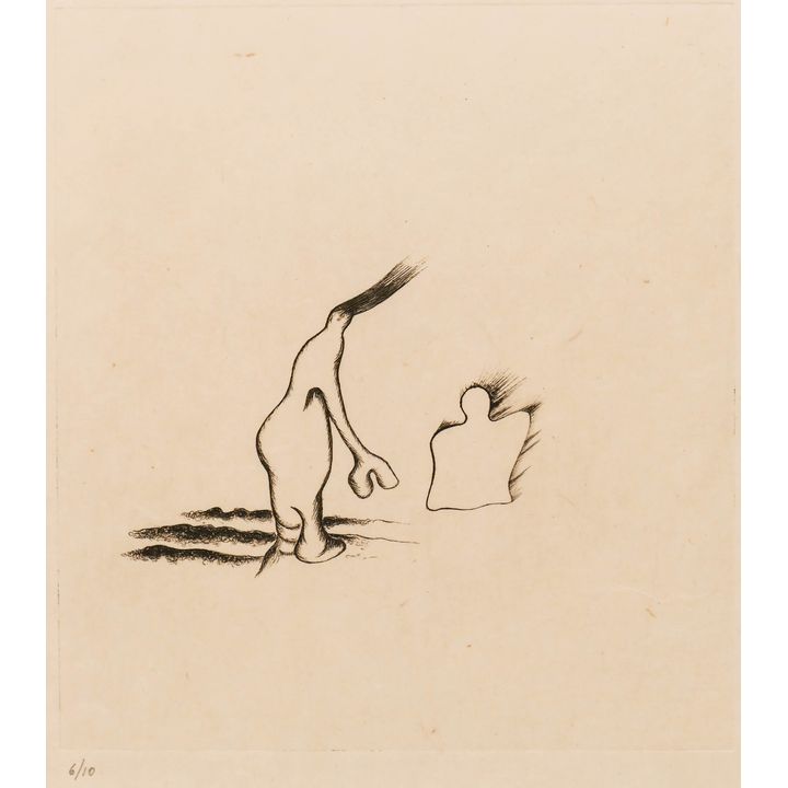 Yves Tanguy ''Study'' Etching on Wove Paper