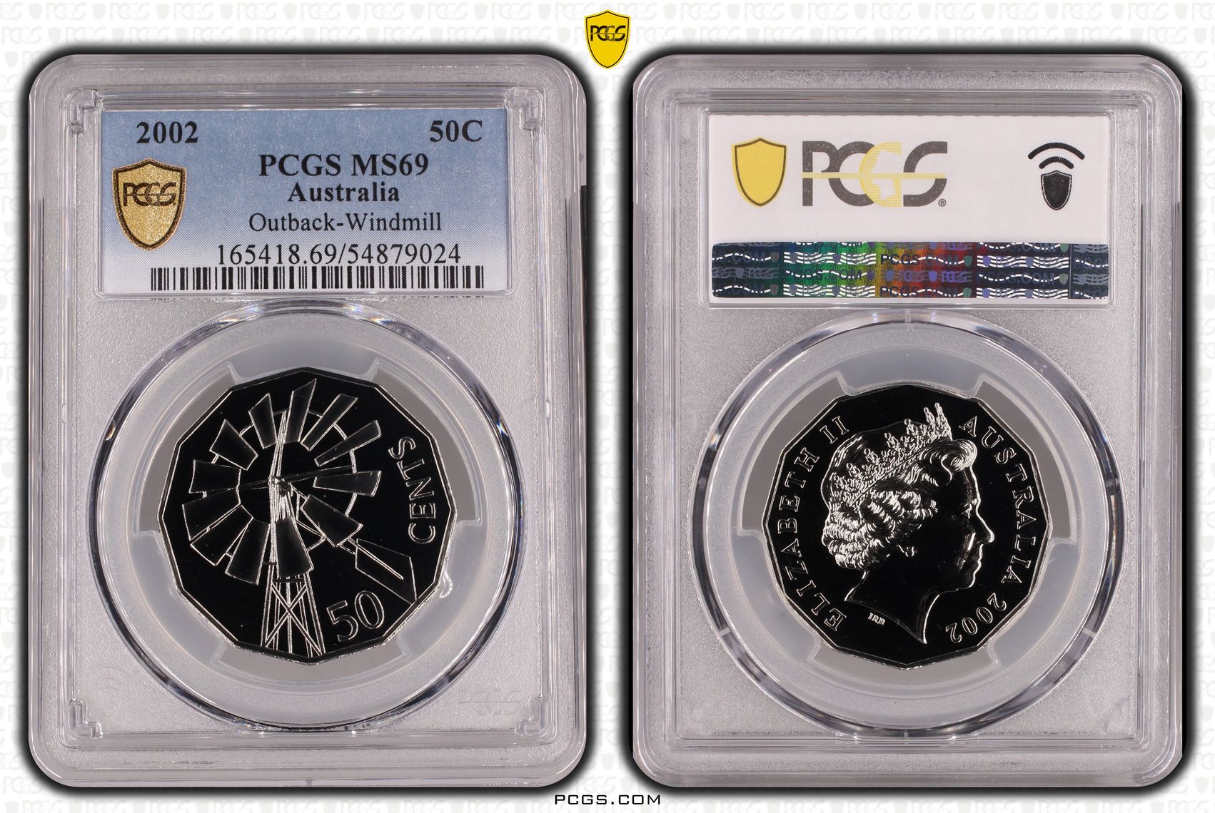 Outback-Windmill, Fifty Cent, 2002, PCGS MS69