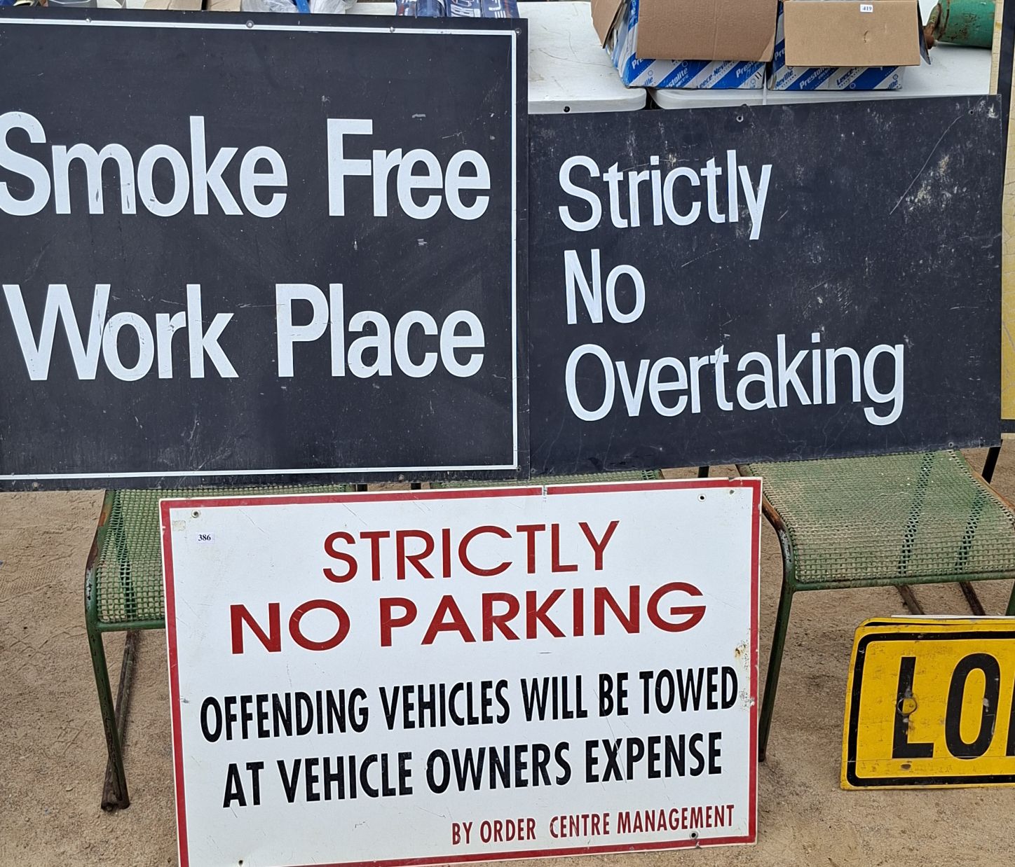 3 Metal Signs