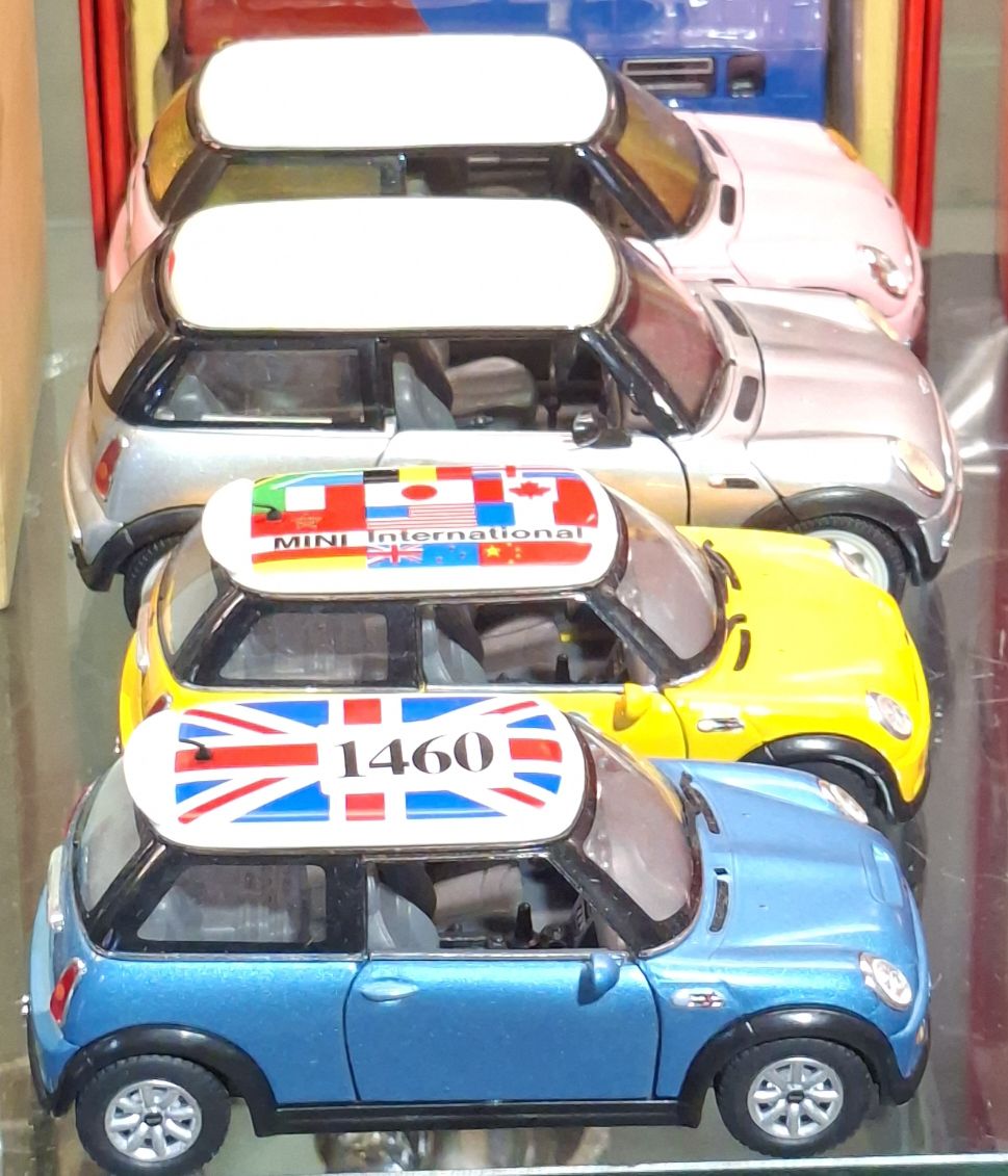 Four Mini Cooper Toys