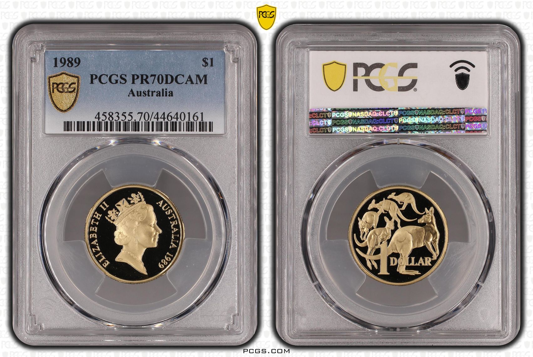 Elizabeth II, One Dollar, 1989, PCGS PR 70DCAM