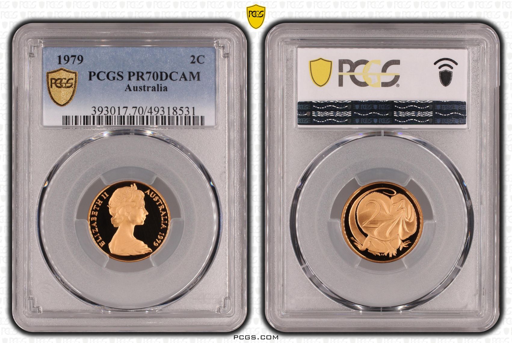 Elizabeth II, POP 10/0, Two Cent, 1979, PCGS PR70DCAM