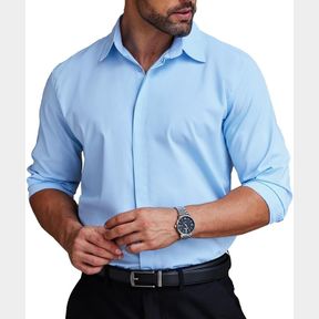 COOFANDY MEN'S FORMAL DRESS SHIRT HIDDEN BUTTON FRONT WRINKLE FREE SHIRT REGULAR FIT STRETCH BUSINESS CASUAL SHIRTS