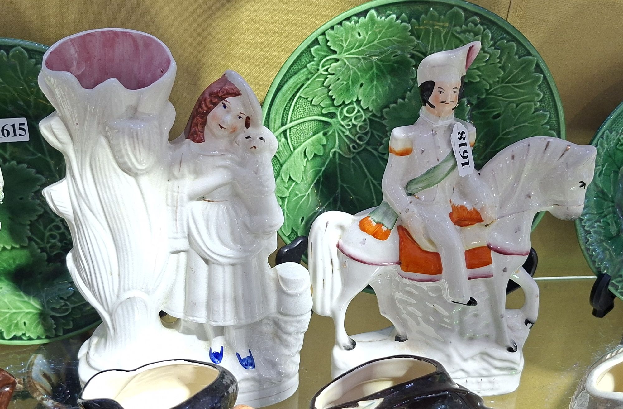 Two Staffordshire Flatback Figurines