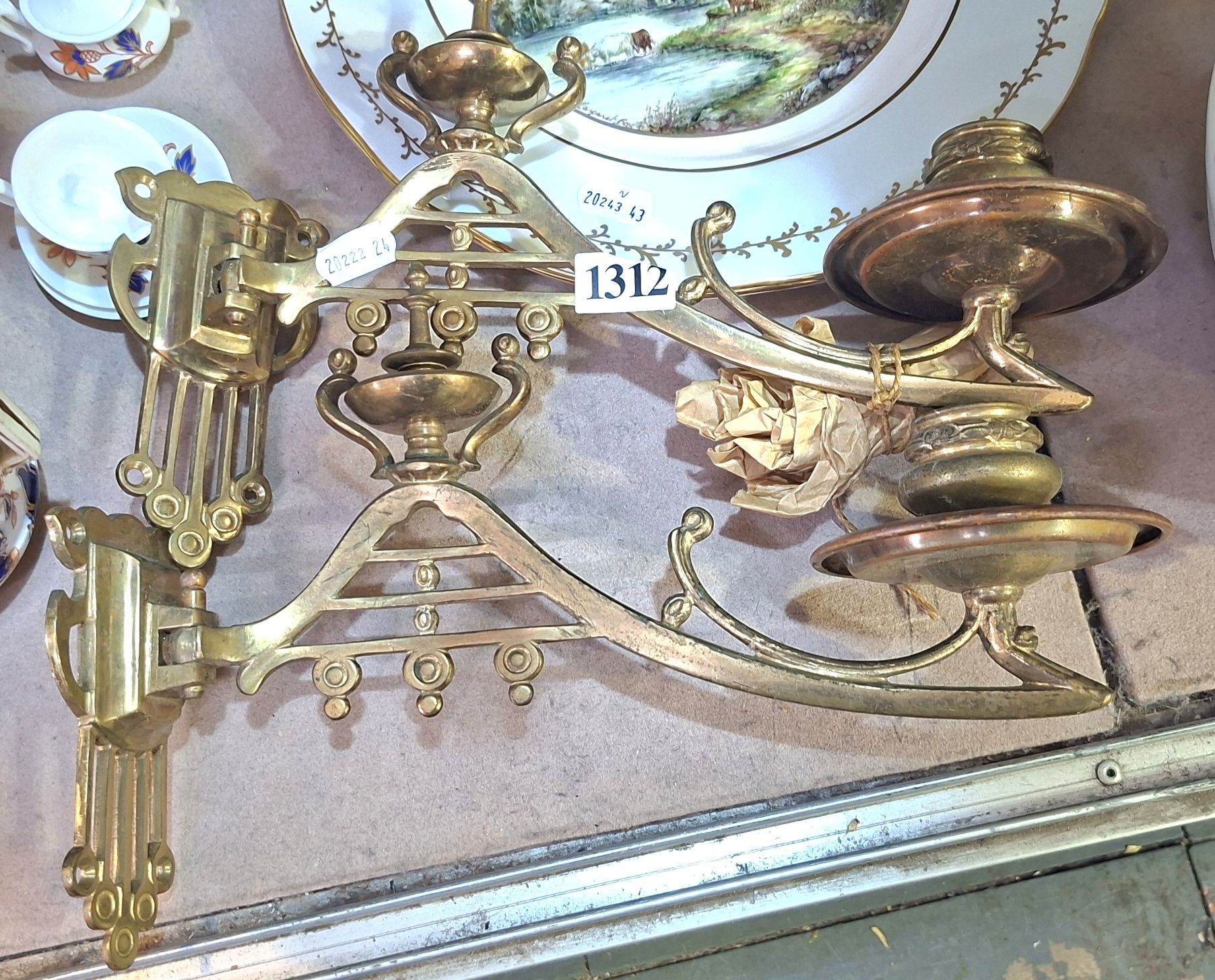 1312 · A PAIR OF VICTORIAN PIANO SCONCES