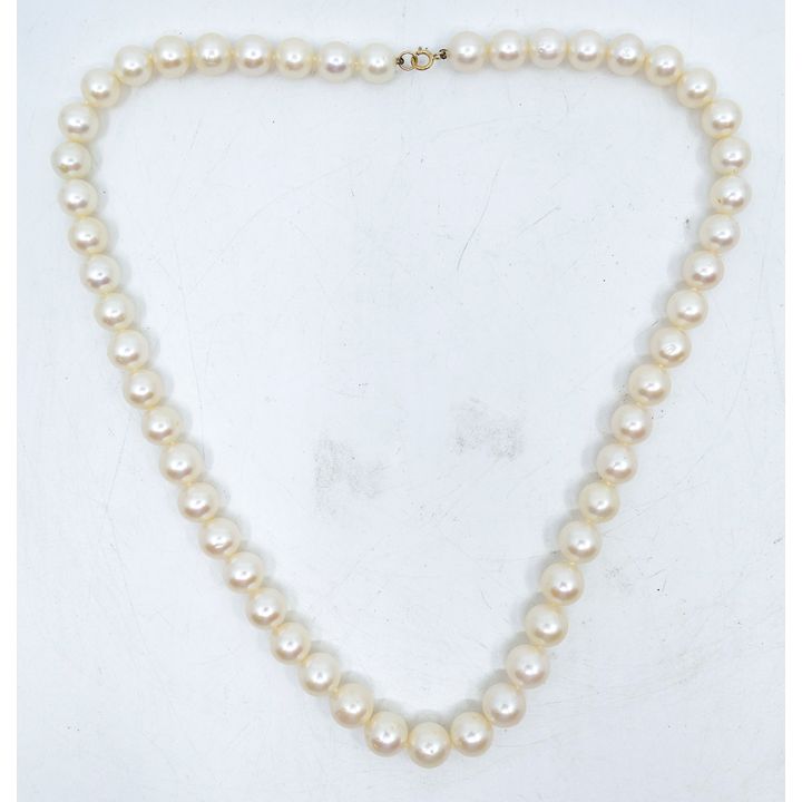 Ladies 9-10mm Real Pearl Necklace 18''
