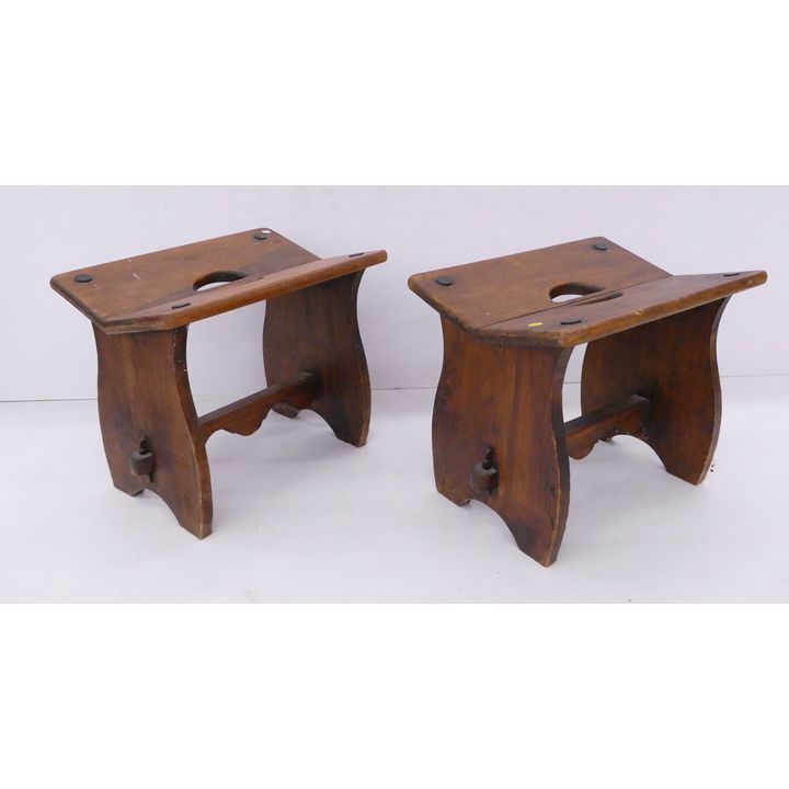 Pair California Mission Stools- 15x17''