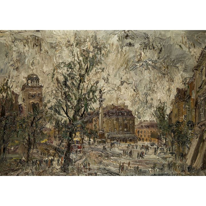 Włodzimierz Zakrzewski | Plac Zamkowy przed odbudową Zamku Królewskiego, 1969 r.