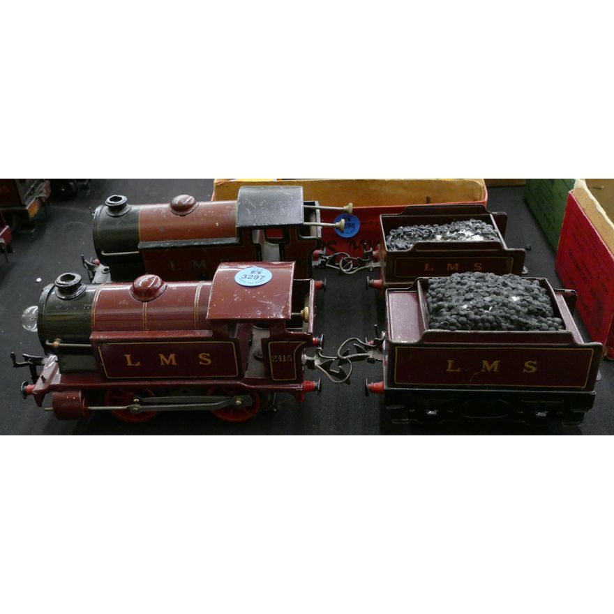 2pc Hornby Brown LMS Train Engine with Tenders