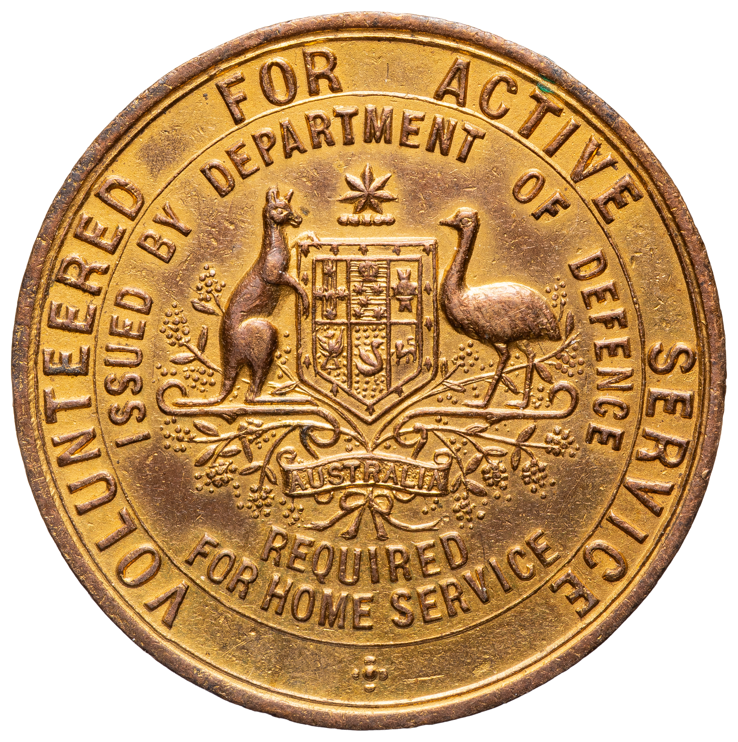 Volunteered For Active Service - Retained For Home Service , WWI, aUNC