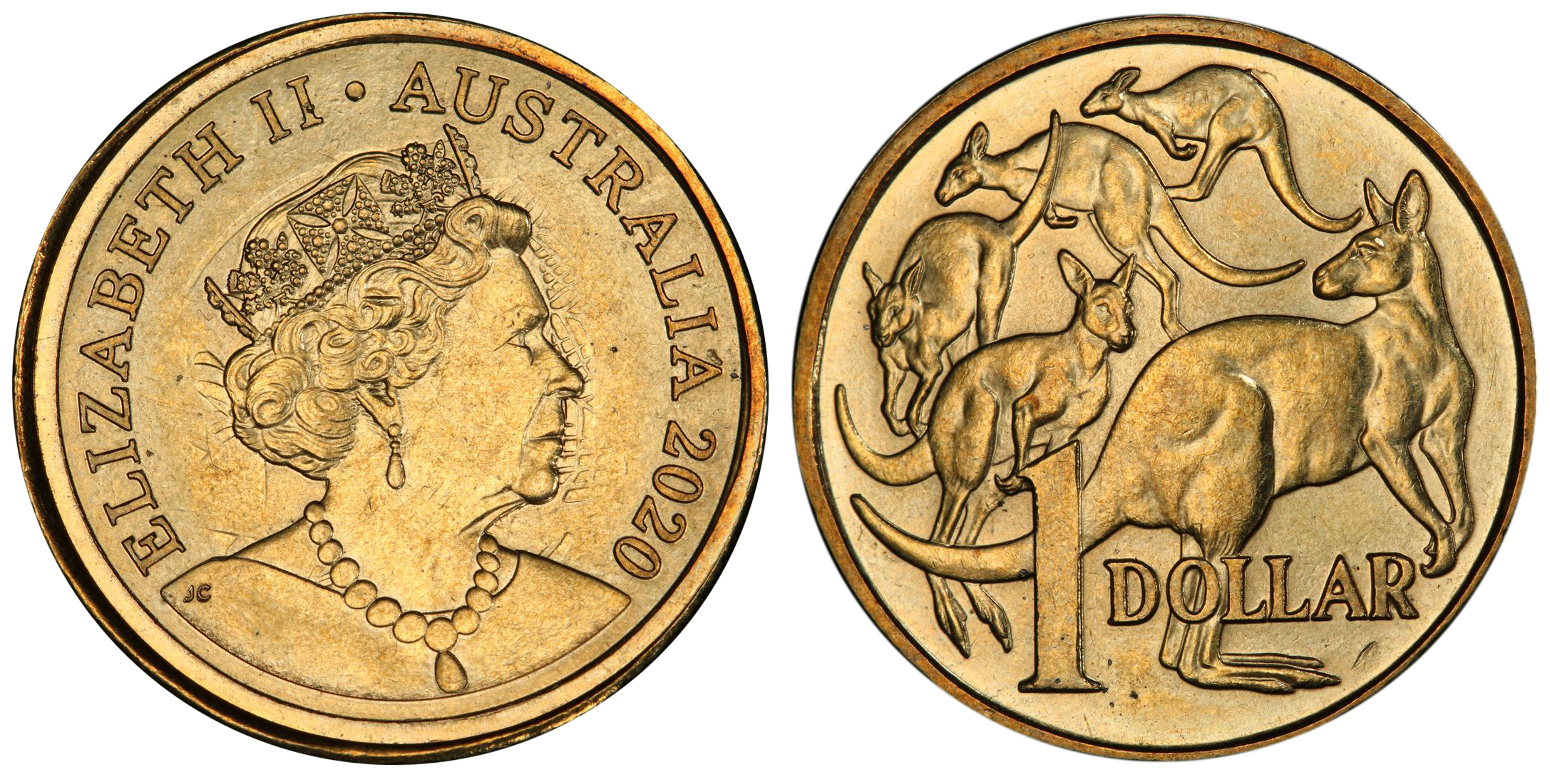 Elizabeth II, Mule, One Dollar, 2020, PCGS MS62