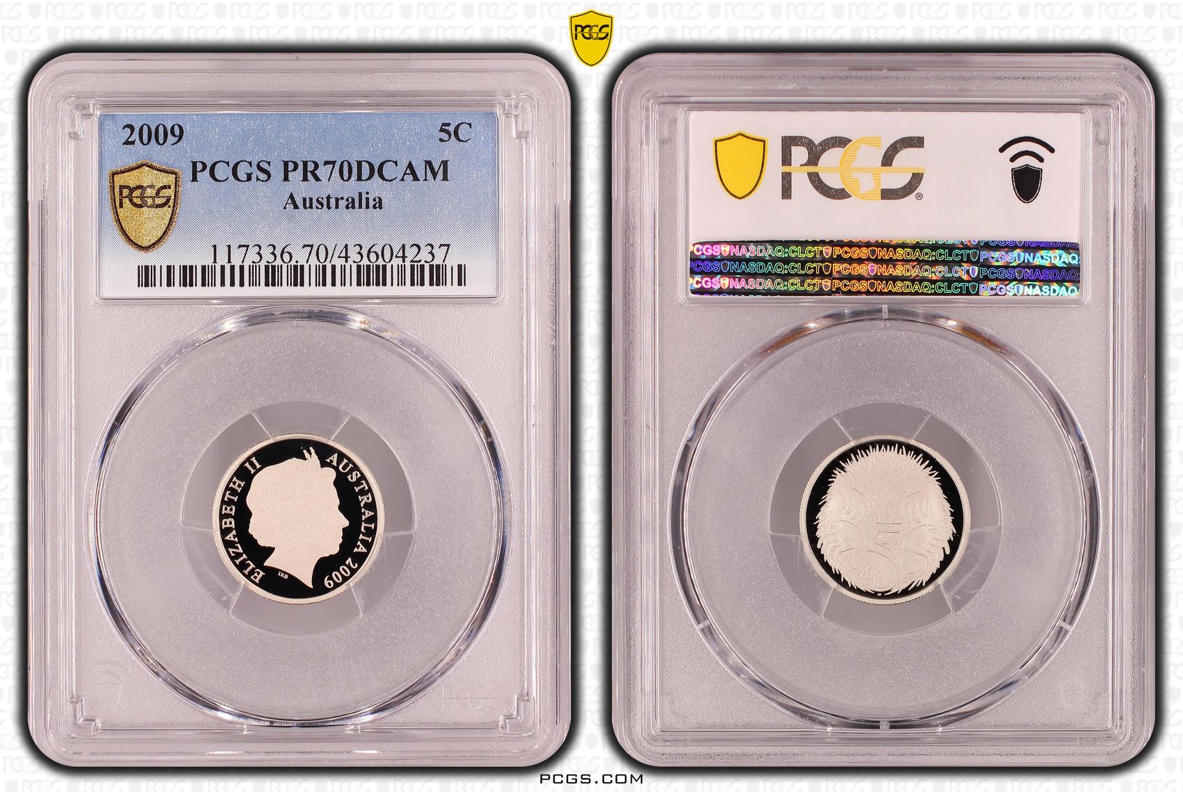 Elizabeth II, Five Cent, 2009, PCGS PR 70DCAM