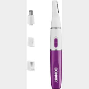 CONAIR ALL-IN-1 FACIAL HAIR TRIMMER FOR WOMEN, PERFECT FOR FACE, EAR/NOSE AND EYEBROWS, BATTERY-POWERED