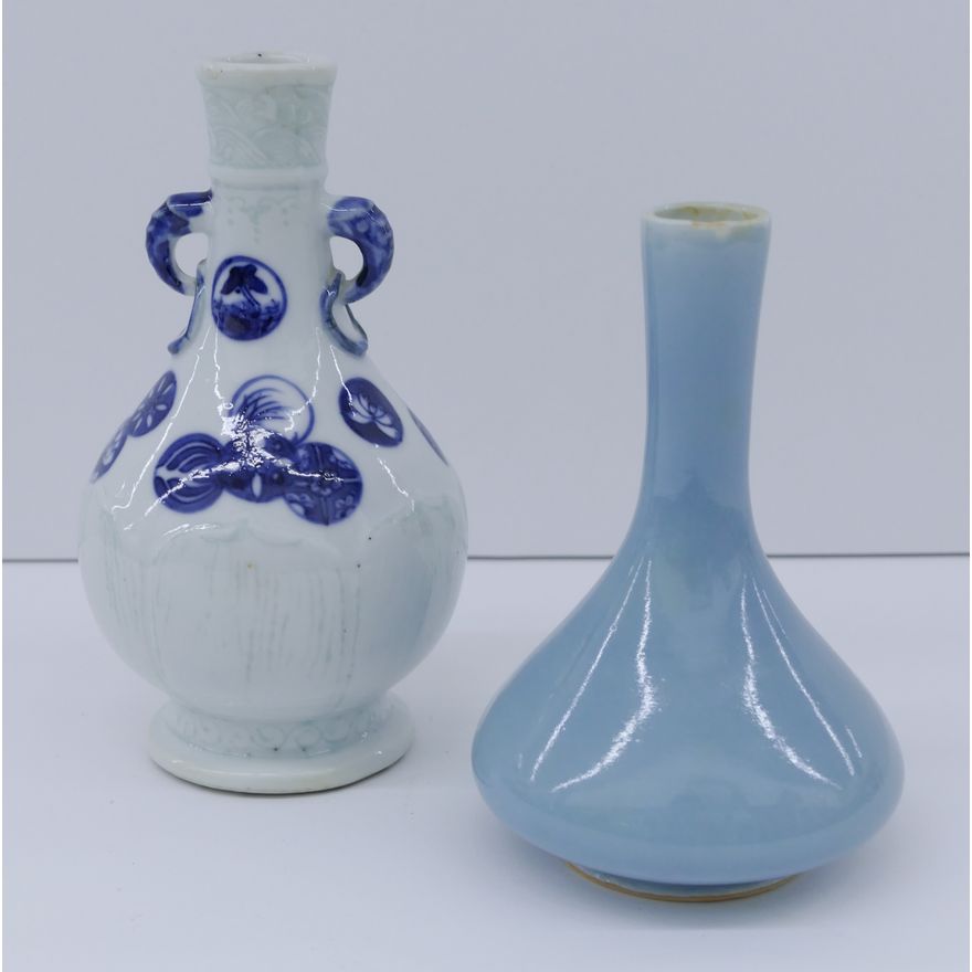 2pc Chinese Qing Porcelain Small Vases