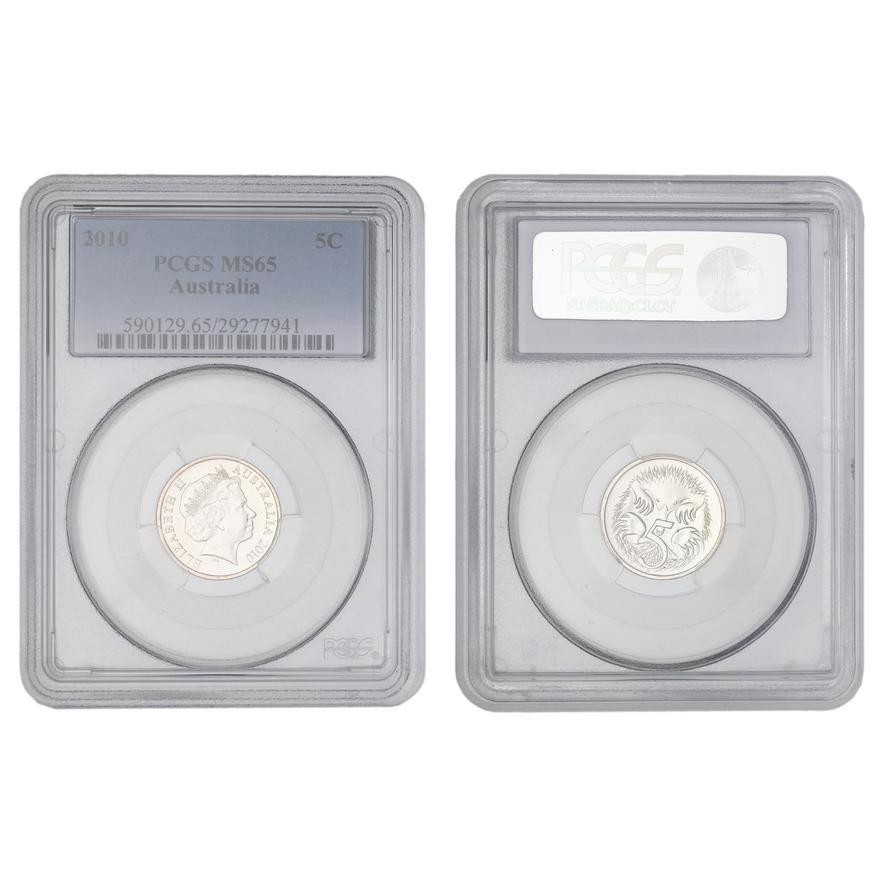 183 · Elizabeth II,  , Five Cent, 2010, PCGS MS65